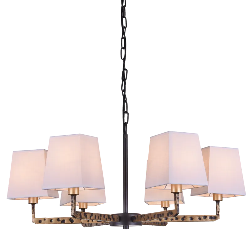 Lampa wisząca metalowa złota 6-punktowa P06636BK AU z serii STOCKHOLM - Cosmo Light Kup online